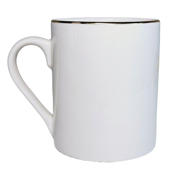 Japanese Geisha Girl Tea Cup Ceramic Painted Design Coffee Mug Gold Trim Orange - Picture 6 of 13